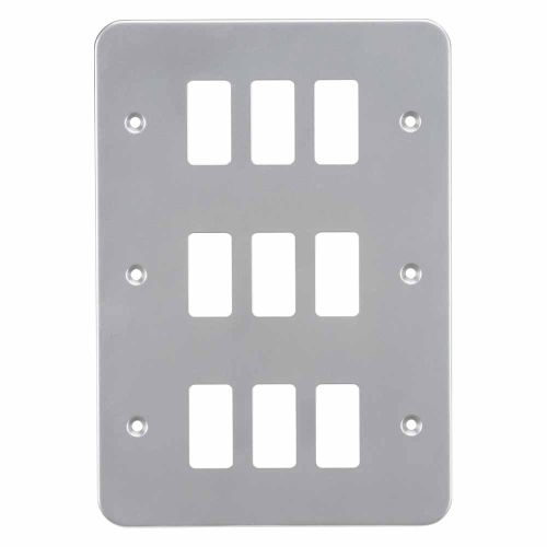 Knightsbridge Metalclad 9G grid faceplate by Meteor Electrical