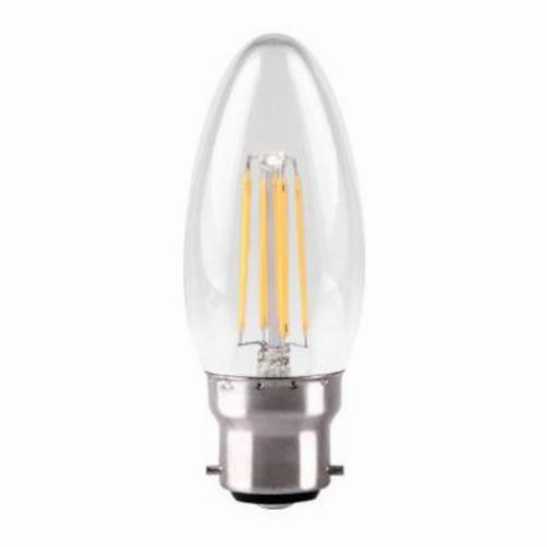 Kosnic 4w Dimmable LED Filament Candle B22 2700K Clear