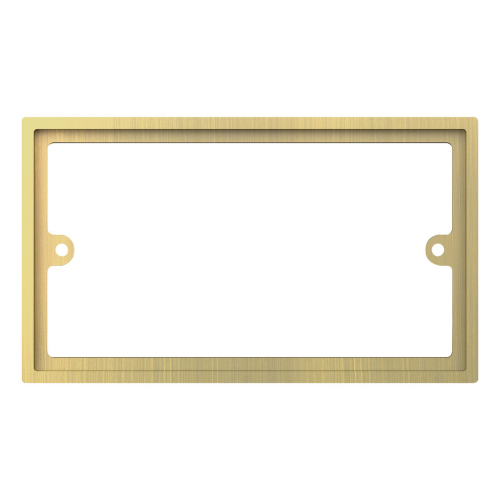 Selectric 2 Gang Squared Spacer Satin Brass
