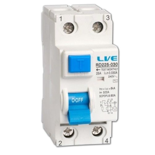 Live 2 Pole 100Amps 30mA RCD