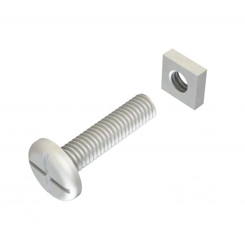 M6x25 Roofing Bolt & Nut (Pack of 200) by Meteor Electrical