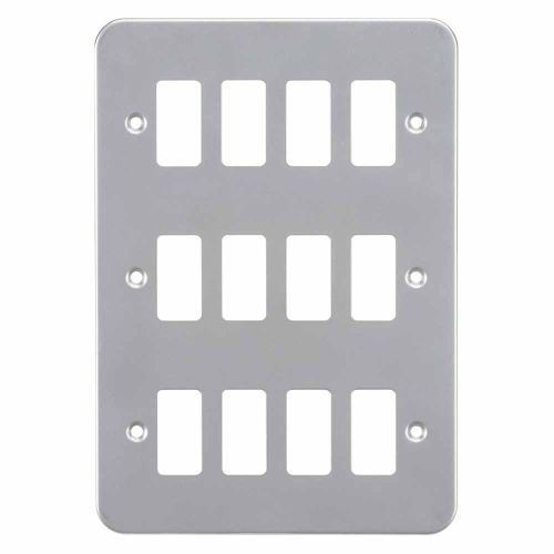 Metalclad 12G grid faceplate Knightsbridge by Meteor Electrical