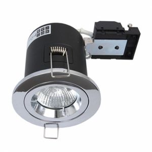 Fire Rated Twist & Lock GU10 Fixed Chrome Downlight