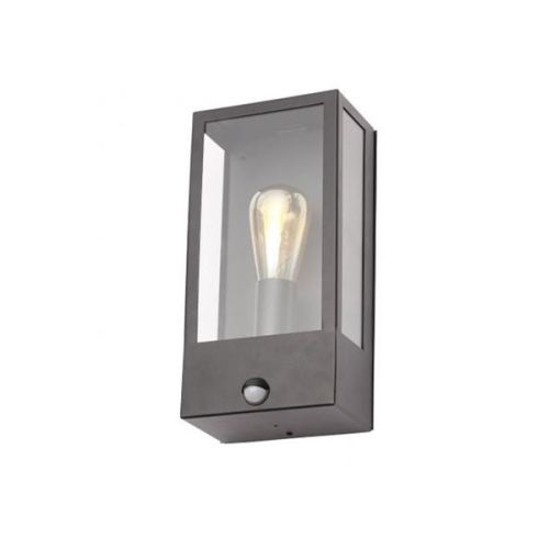 Minerva Single Light Outdoor Wall Fitting in a Black Finish With