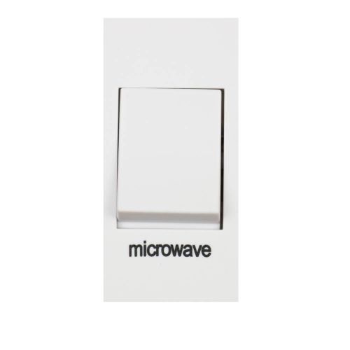 20 Amp Double Pole Module Switch engraved "mircowave“ by Meteor Electrical 