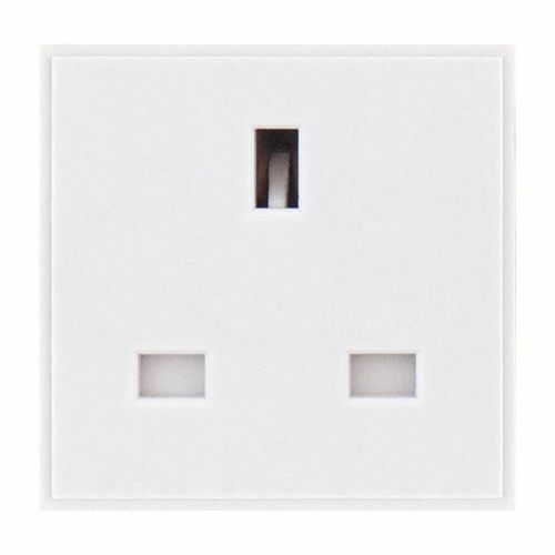 13 Amp Socket Module White by Meteor Electrical 