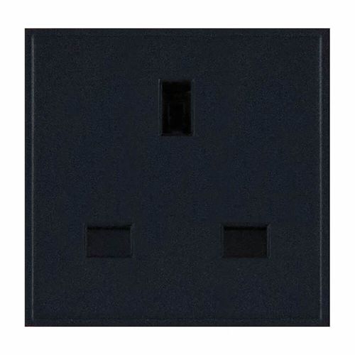 13 Amp Socket Module Black by Meteor Electrical 