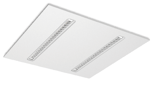 Kosnic Nevis twin-strip CAT2 27W LED panel CCT switchable