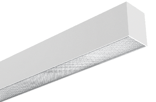 Kosnic Nile 3 7W/40W 4ft batten, PS diffuser, White