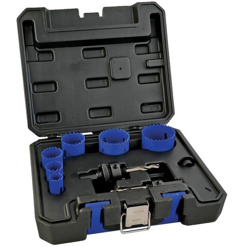 Olympic Fixings 9 Piece Electricians Kit, Holesaws & Arbors by Meteor Electrical
