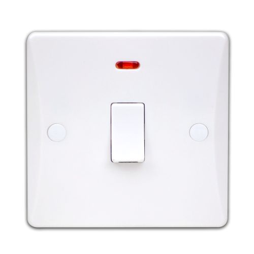 Pearl 20 Amp D/P Switch C/W Neon and Flex Outlet
