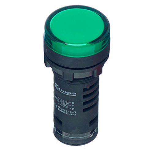 24V AC/DC LED Pilot Lamps  - Green 