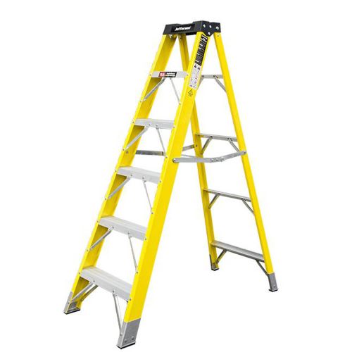 6 Tread Fibreglass Step Ladder by Meteor Electrical 