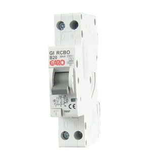 Garo 20 Amp 30mA 1 Module RCBO Type B with Meteor Electrical 