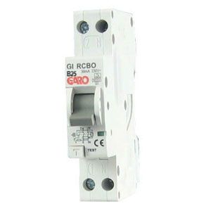 Garo 25 Amp 30mA 1 Module RCBO Type B