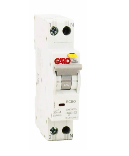 GARO 16A 6kA RCBO 1 Mod 2P 30mA Char B