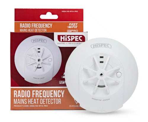 Radio Frequency Mains Heat Detector with 10yr Rechargeable Lithium Battery Backup RF10-PRO