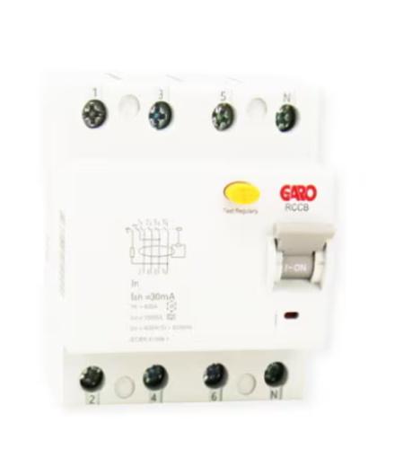 GARO 63A 4 Pole S Type RCD 100ma