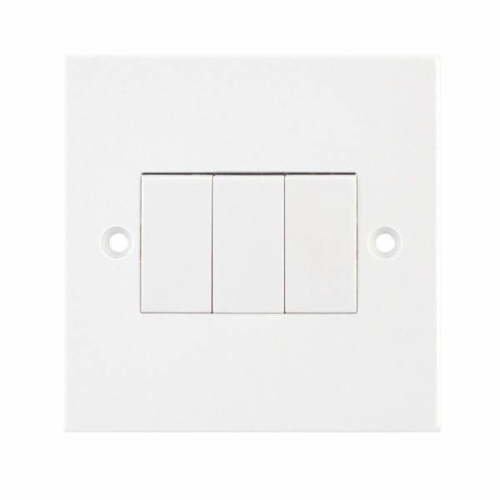 Selectric 10 Amp Plate Switch 3 Gang 2 Way X-Rated