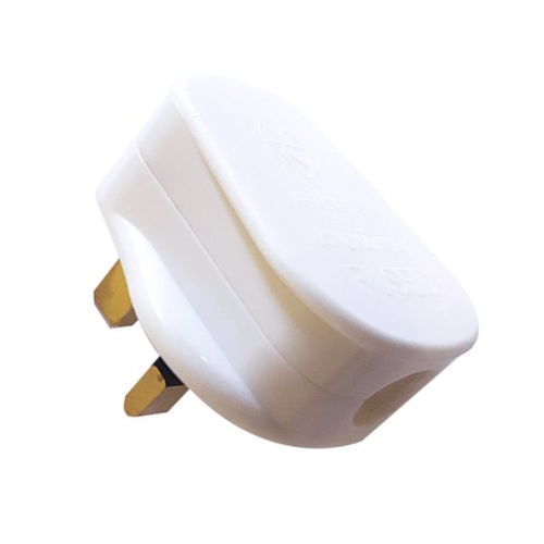 Selectric 13 Amp Fused Plug White