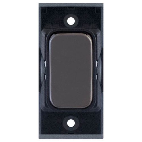 10 Amp Intermediate Modular Switch – Black Nickel with Black Insert by Meteor Electrical 