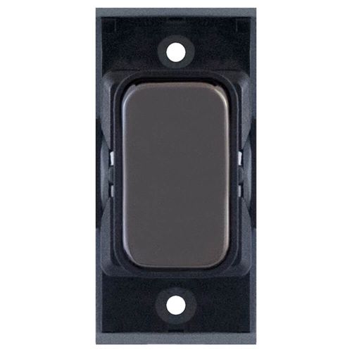 10 Amp Intermediate Modular Switch – Black Nickel with Black Insert by Meteor Electrical 