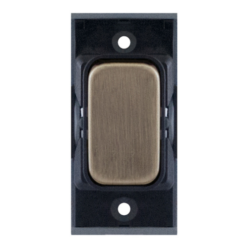 Selectric 20A SP 1 Way Modular Switch Antique Brass with Black Insert