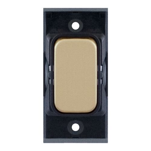 SGRID360-132 10 Amp Intermediate Modular Switch – Satin Brass with Black Insert