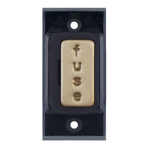 SGRID360-141 13 Amp Fused Connection Unit – Satin Brass with Black Insert