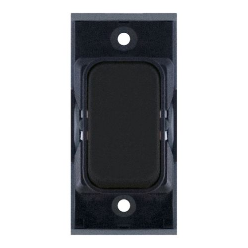  10 Amp Retractive Modular Switch – Matt Black with Black Insert