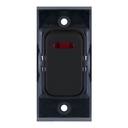SGRID360-151 20 Amp DP Modular Switch with Neon – Matt Black with Black Insert