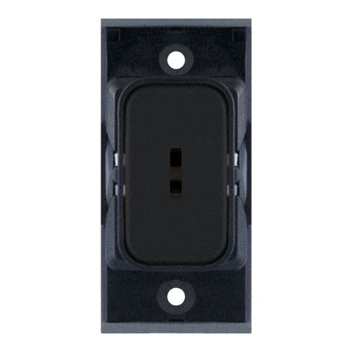 SGRID360-155 20 Amp DP 1 Way Key Switch – Matt Black with Black Insert