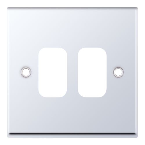 2 Aperture Modular Plate – 7M-PRO – Polished Chrome