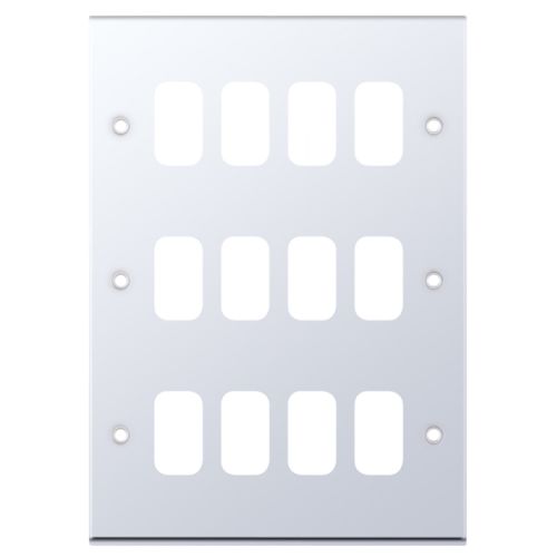 12 Aperture Modular Plate – 7M-PRO – Polished Chrome