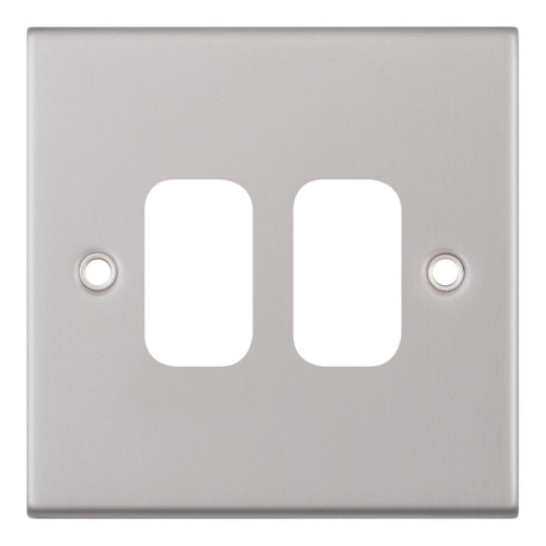Selectric 2 Aperture Modular Plate 5M Satin Chrome