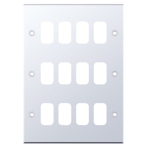 Selectric 12 Aperture Modular Plate 5M Polished Chrome