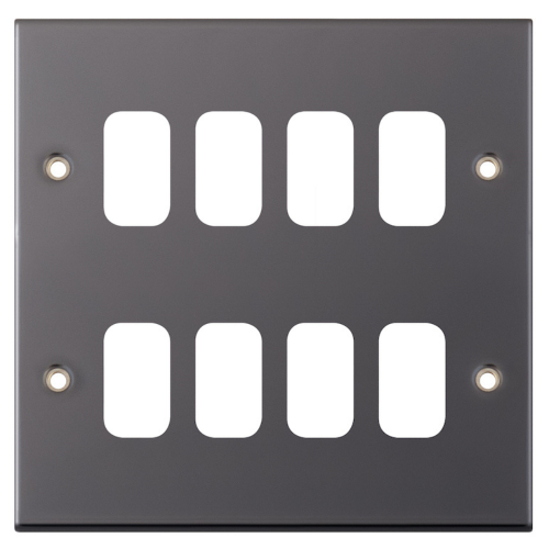 Selectric 8 Aperture Modular Plate Black Nickel 5M 