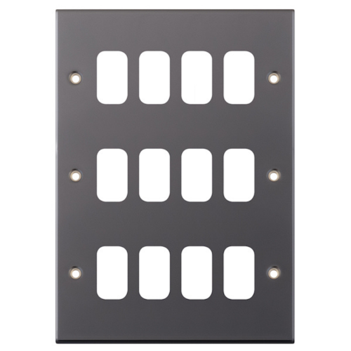Selectric 12 Aperture Modular Plate Black Nickel 5M 