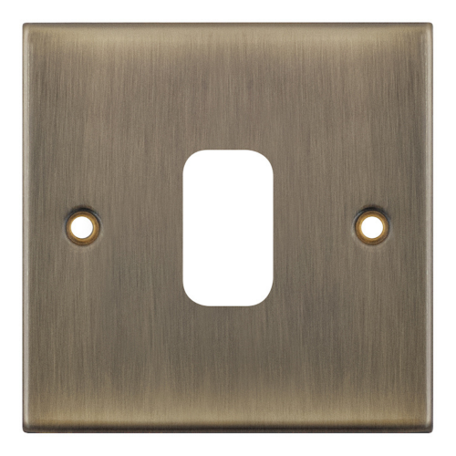 Selectric 1 Aperture Modular Plate Antique Brass 5M