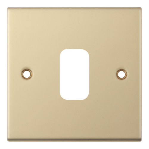 Selectric 1 Aperture Modular Plate 5M Satin Brass