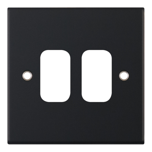 Selectric 2 Aperture Modular Plate 5M Matt Black