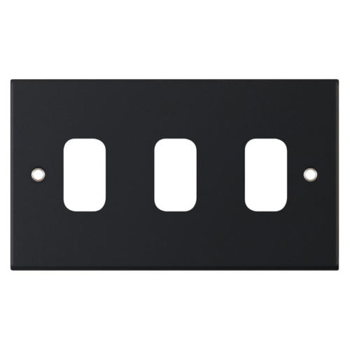 Selectric 3 Aperture Modular Plate 5M Matt Black