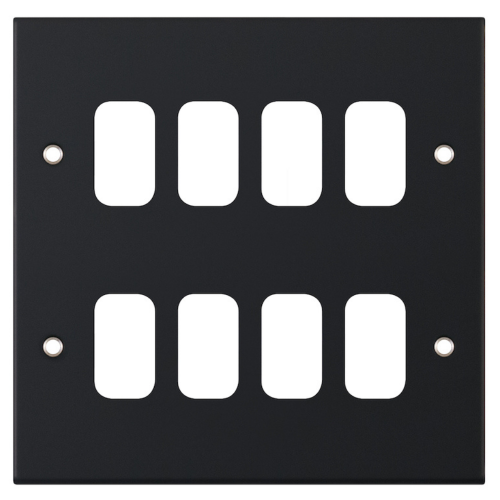 Selectric 8 Aperture Modular Plate 5M Matt Black