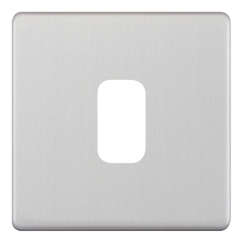 Selectric 1 Aperture Modular Plate 5M-PLUS Satin Chrome
