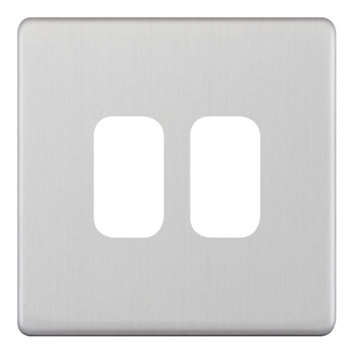Selectric 2 Aperture Modular Plate 5M-PLUS Satin Chrome