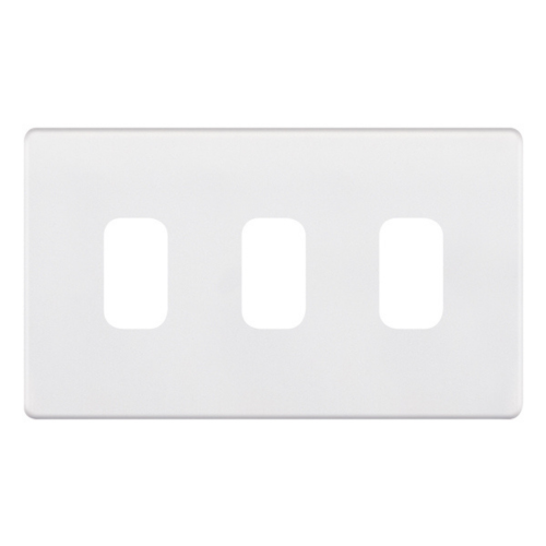 Selectric 3 Aperture Modular Plate 5M-PLUS Matt White