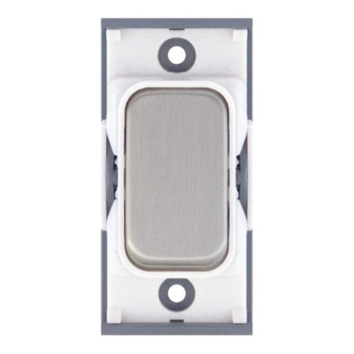 SGRID360-29 10 Amp Retractive Modular Switch – Satin Chrome with White Insert