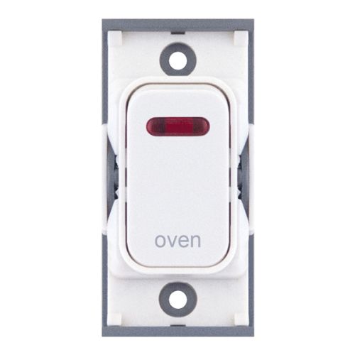 SGRID360-301 20 Amp DP Modular Switch with Neon – Marked “oven” White