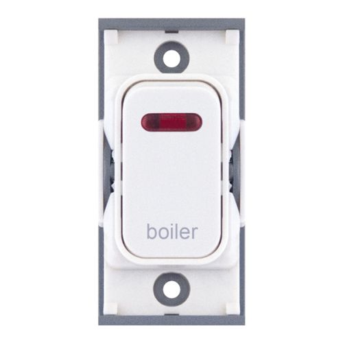 SGRID360-303 20 Amp DP Modular Switch with Neon – Marked “boiler” White