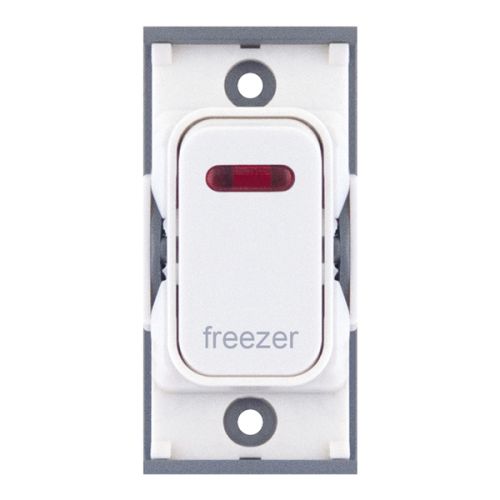SGRID360-306 20 Amp DP Modular Switch with Neon – Marked “freezer” White